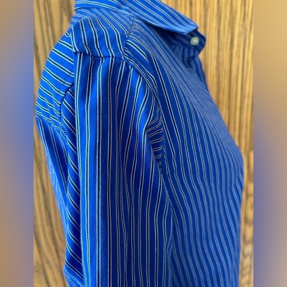 Chaps blue button up collared long sleeve shirt size 14-16 - Picture 14 of 16